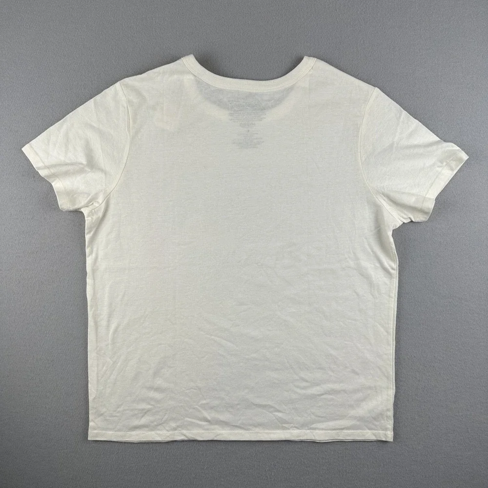 Budweiser Shirt Men's Large White Beer Label Graphic Tee Hybrid Apparel NWT